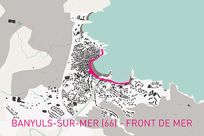 Aménagement du front de mer-Banyuls-sur-mer –Moe : TPFi – FRYS Paysage-FRYS Lumière-agence Rayssac – Perspectives : L.Calzada– Moa : ville de Banyuls s/ mer -2016-2017 (chantier en cours)